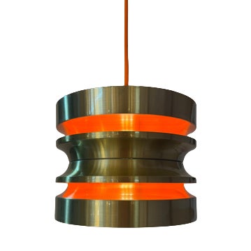 Golden and Orange Pendant Lamp by Carl Thore For Sale