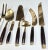 Mid Century Rosewood and Brass Serving Set- Set Of For Sale - Image 9 of 12