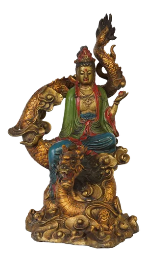 Vintage Chinese Bronze Kwan Yin Sculpture
