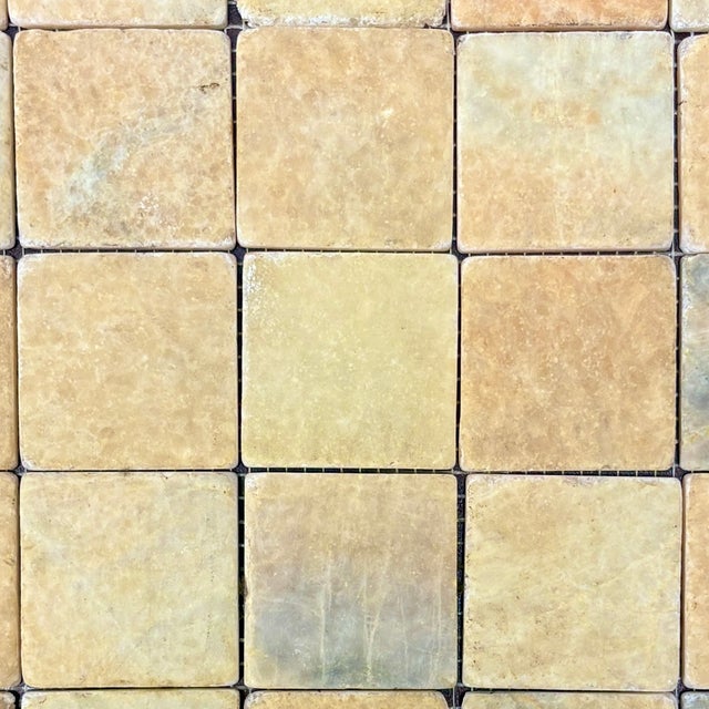 Honed and tumbled rosa crystal marble 2" x 2" decorative mosaic tile. Suitable for use in vertical and horizontal...