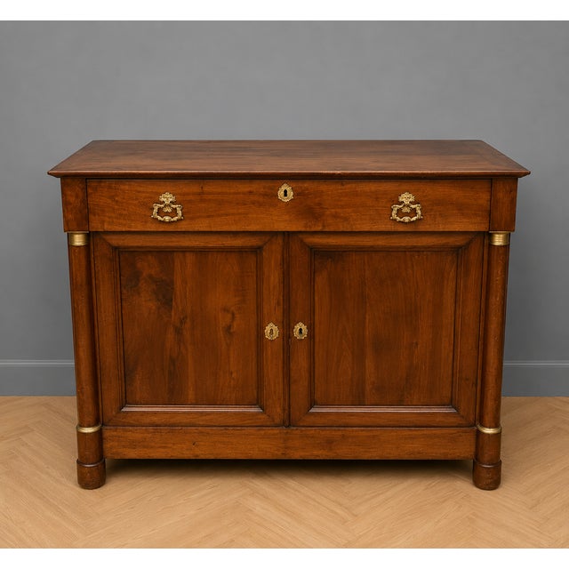 19th Century Empire Walnut Sideboard For Sale - Image 6 of 6