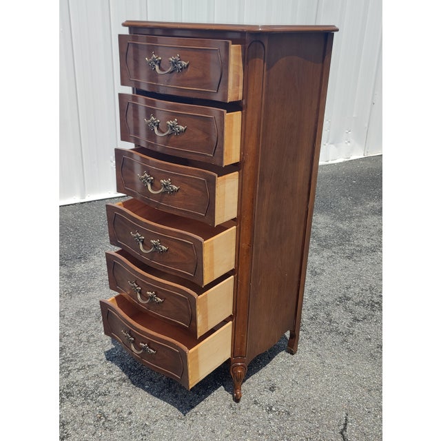 Vintage Dixie Furniture Lingerie Dresser Chest Six Drawers French Country, 1980s For Sale - Image 9 of 9