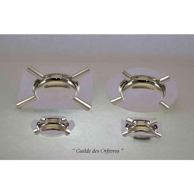 Reference # FC ATS 75 Description: Silver Ash Trays, Round Pattern : Plain, Size : 4 in. Electro Plated on E.P.N.S. , a...