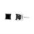Indulge in the captivating allure of these classic princess-cut black diamond stud earrings. The two diamonds, weighing...