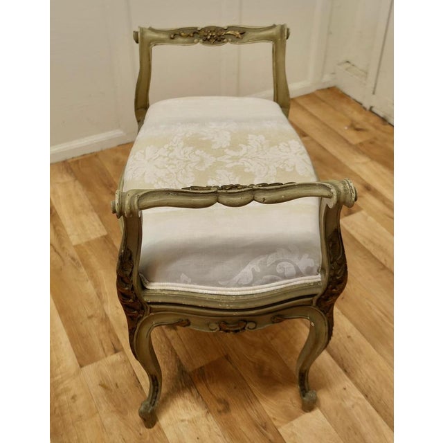 Louis Philippe French Painted Boudoir Window Seat, 1870s For Sale - Image 6 of 9