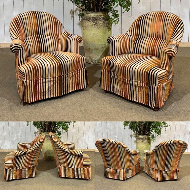 Napoleon III Style Toadstool Chairs, Set of 2, in Good conditions. Designed 1950 to 1959