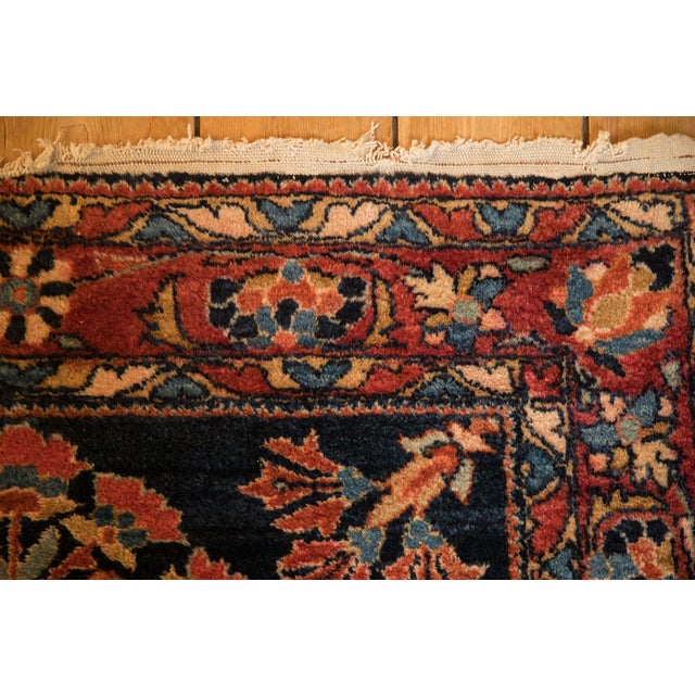 Navy Blue Antique Lilihan Rug - 3'8" x 4'10" For Sale - Image 8 of 8