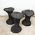 Brown Sculptural Side Tables in Burnt Wood, 1980s, Set of 3 For Sale - Image 8 of 12