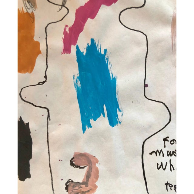 Early 21st Century Peter Emanuel Goldman, Modernist Watercolor Painting Peter Goldman American Filmmaker Neo Expressionist, 2020 For Sale - Image 5 of 6