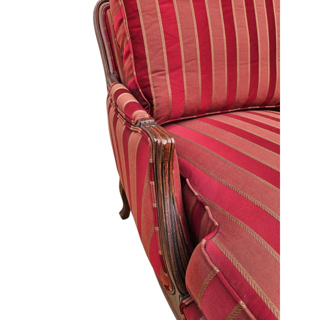 1990s Ethan Allen Versailles Lounge Chair French Country Living Room Regency For Sale In Philadelphia - Image 6 of 12