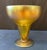 This vintage Art Deco period art glass vase is signed NASH & numbered 555. It is a vivid gold iridescent vase with a...