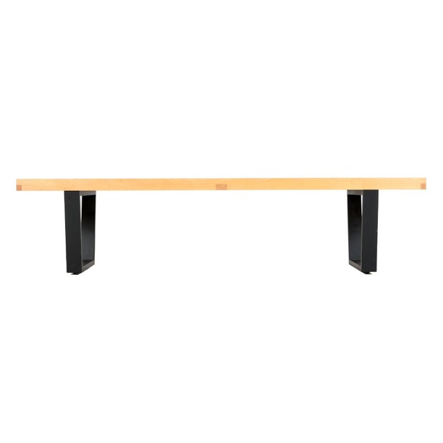 Pair of George Nelson Slat Wood Benches for Herman Miller. u.s.A. For Sale In Los Angeles - Image 6 of 8