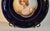 Blue Antique Vienna Style Cobalt Blue Porcelain Cabinet Portrait Plate Hand Painted For Sale - Image 8 of 13