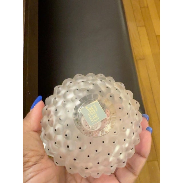 Late 20th Century Lalique France “Cactus” Frosted Crystal Perfume Bottle – Iconic 1928 René Lalique Design For Sale - Image 5 of 5