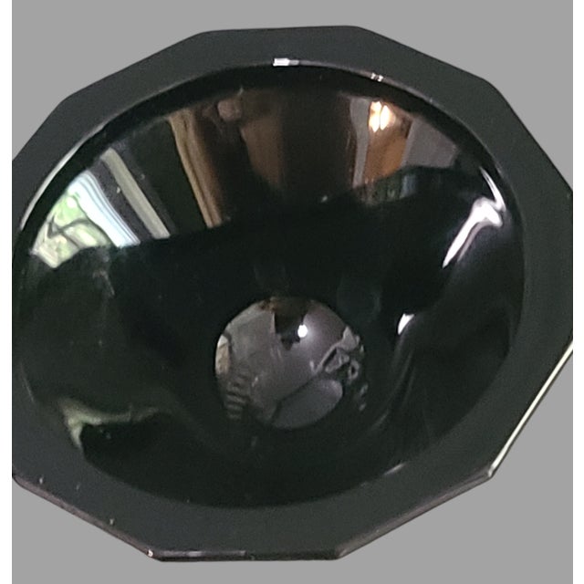 Mid 20th Century Vintage Pair of French Luminarc Cocktail Glasses Black Art-Deco Bases For Sale - Image 5 of 6