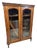 Victorian Adjustable Shelf Mahogany Bookcase with Glass Double Doors, 1850 For Sale
