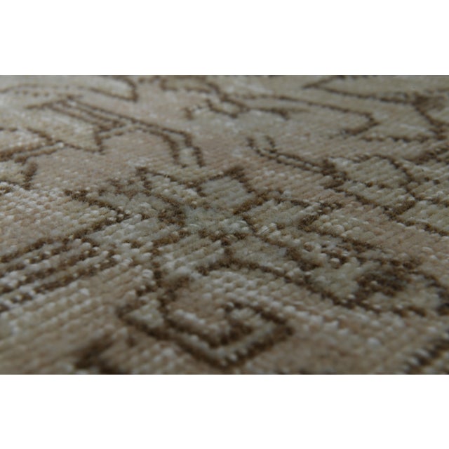 Brown 1970s Vintage Persian Handmade Wool Cotton Brown Area Rug For Sale - Image 8 of 11