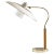 Mid-Century Swedish Model 600 Table Lamp in Brass, Glass and Wood from Boréns For Sale