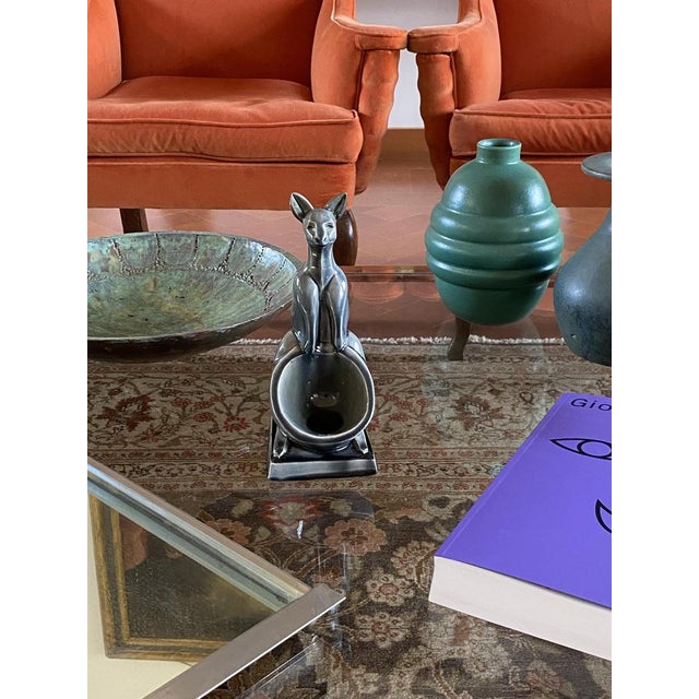 Art Deco Kangaroo Ceramic Vide Poche, 1940s For Sale - Image 10 of 18