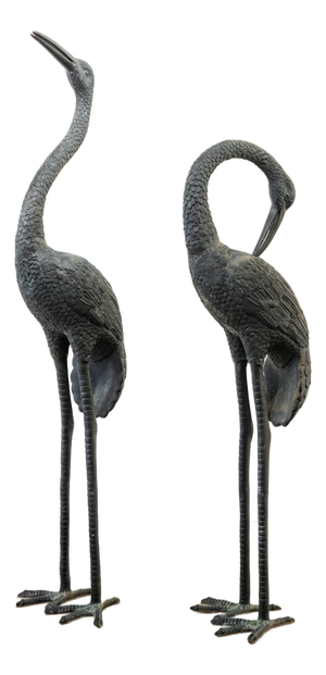 Unknown, Large Herons, 1950s, Bronze, Set of 2