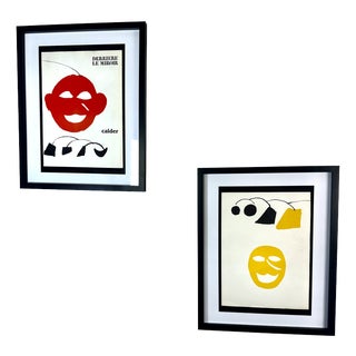 Alexander Calder, Pendant DLM Behind the Mirror, Maeght, 1976, Paper For Sale