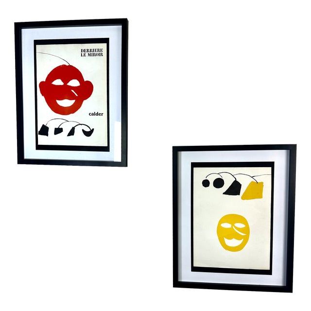 Alexander Calder, Pendant DLM Behind the Mirror, Maeght, 1976, Paper For Sale