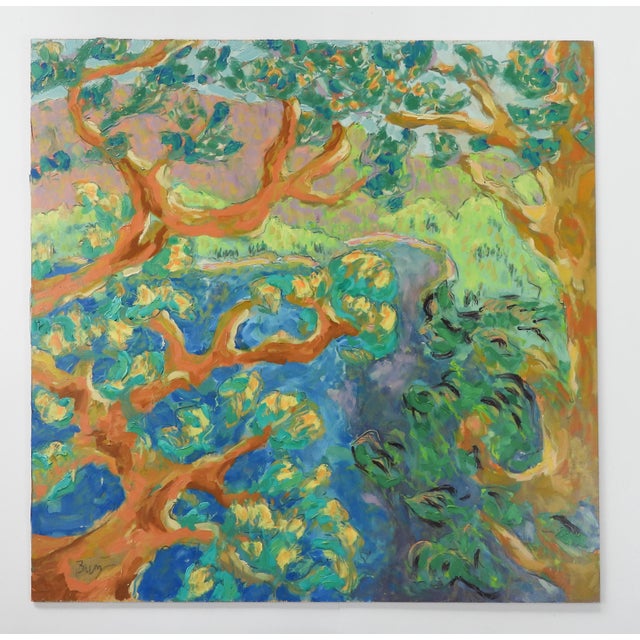 Contemporary Expressionist Forest Stream Landscape Painting For Sale In Seattle - Image 6 of 7