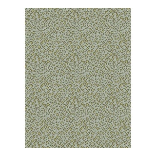Panthera Spotted Leopard Hand-Looped Area 9' x 12' Rug - Peridot Green For Sale