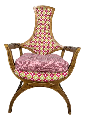 1960s-1970s Hollywood Regency Klismos-Style Chair-Premium Designer Upholstry