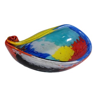 Vintage Oriente Art Glass Bowl by Dino Martens for Aureliano Toso For Sale
