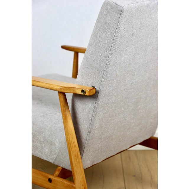 Beige Lis Chair in Light Green from Henryk Lis, 1970s For Sale - Image 8 of 13