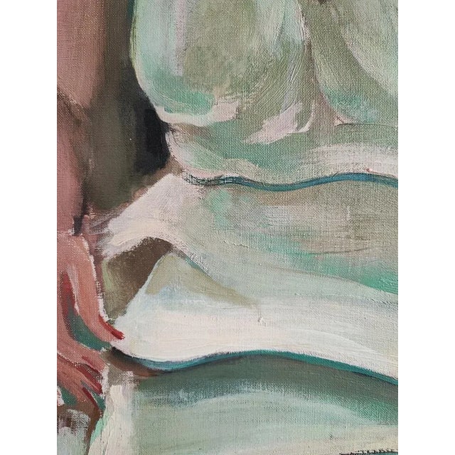 Percival Pernet, Jeune Femme à la Lecture, Oil on Canvas, Framed For Sale - Image 6 of 10