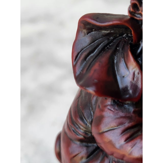 Wood Red Boxwood Japanese Netsuke Elephant For Sale - Image 7 of 14