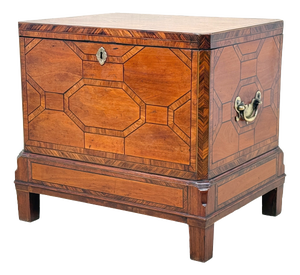 18th Century George II Satinwood and Kingwood Cellarette Box, 1755