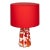 Stories of Italy Red Nougat Scallop Bucket Lamp with Red Lampshade For Sale