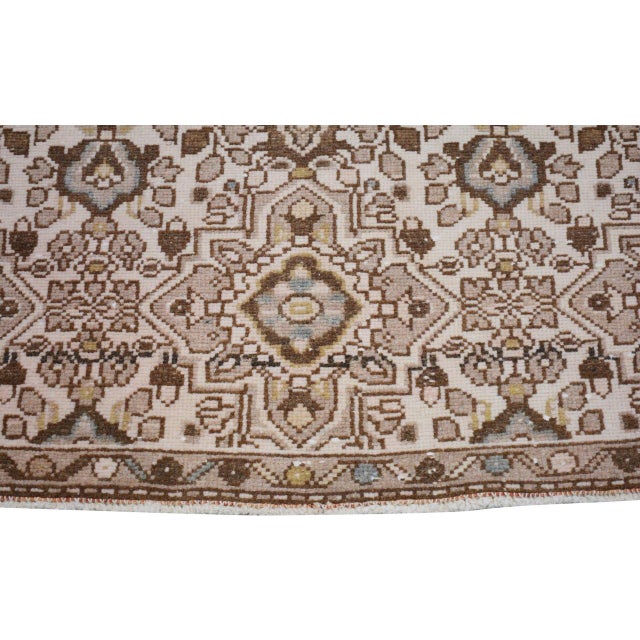 1960s Vintage Persian Malayer Knotted Wool Rug, 2'9''x12'9'' For Sale - Image 5 of 5