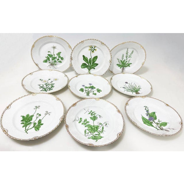 Flora Danica porcelain breakfast plates by Bing & Grøndahl, Denmark 1927-1928 Porcelain breakfast plates by Bing &...