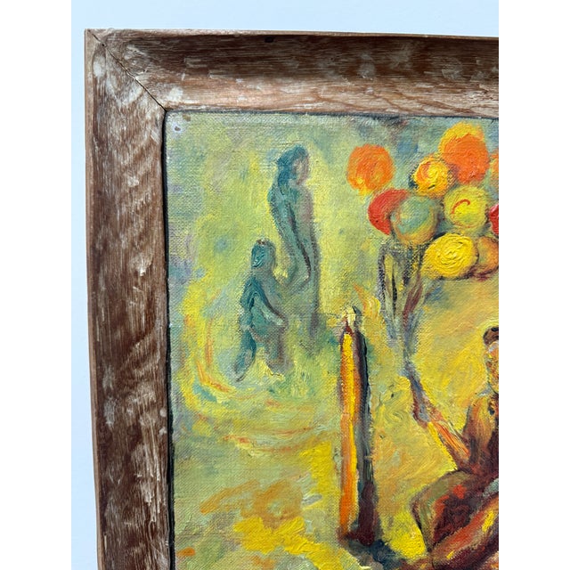 L. H. Davidson "Buffoon" Clown Oil on Canvas Circa 1948 For Sale In Providence - Image 6 of 8
