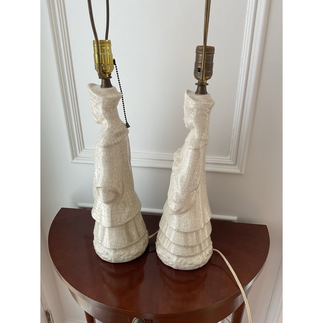 1950s Chinese Royal Couple Lamp - a Pair For Sale - Image 4 of 10