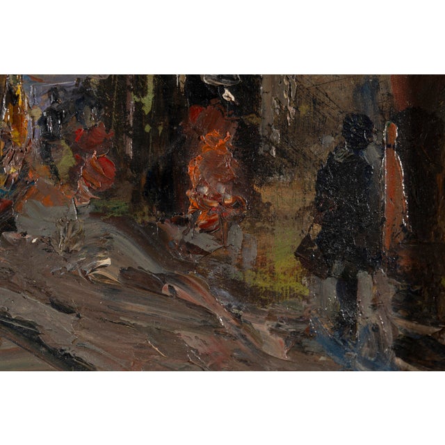 1920s Adolfo Carducci, Paris Street Scene, Oil Painting For Sale - Image 5 of 15