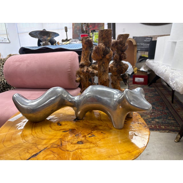 1970s Art Deco Style Pewter Squirrel For Sale - Image 9 of 9