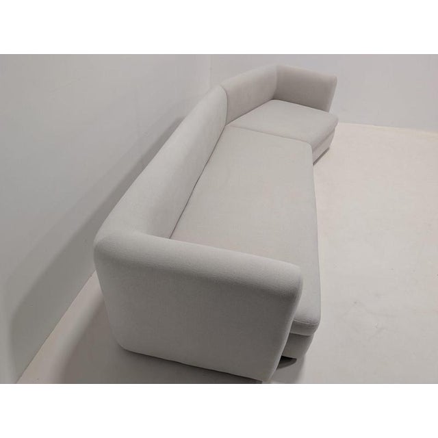 Curved Sofa in Fabric For Sale - Image 10 of 14