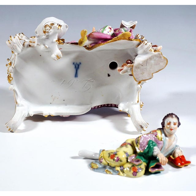 Blue Figurine by J.J. Kaendler for Meissen, Germany, 1870 For Sale - Image 8 of 10
