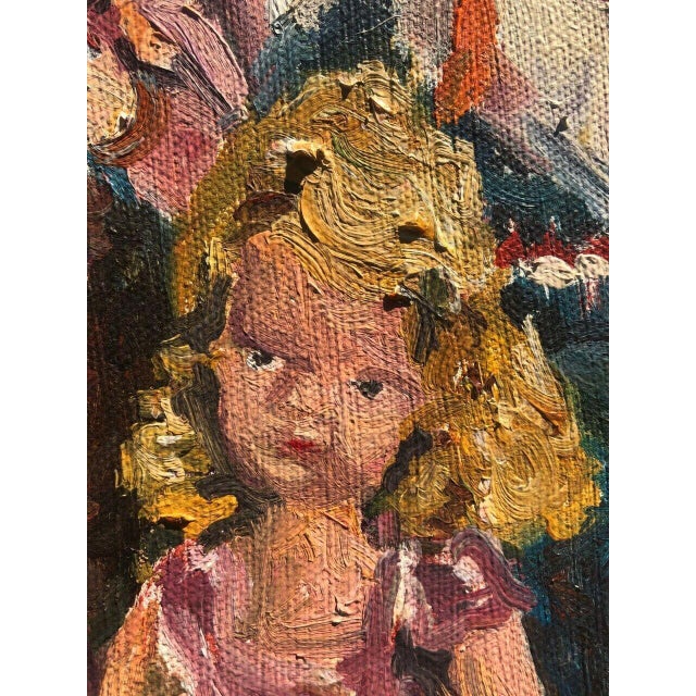 Vintage Dolls in European Folk Costumes Oil Painting For Sale - Image 4 of 11