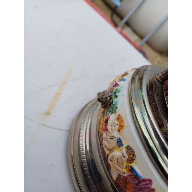 Musical Carousel in Earthenware and Silver-Plated Metal Reuge, 1960 For Sale - Image 9 of 18