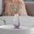 Swirled Smoke and Aubergine Torpedo Glass Vase- Tall For Sale - Image 10 of 10