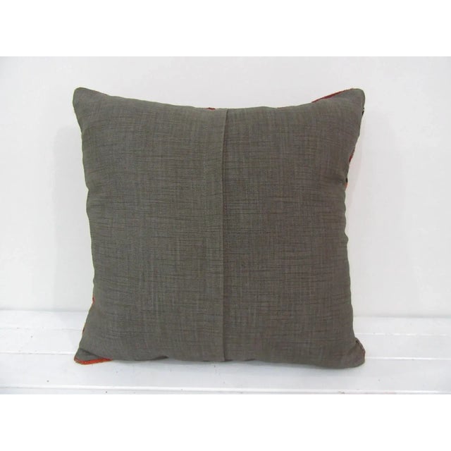 Turkish Striped Kilim Pillow Cover For Sale - Image 3 of 4