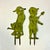 1950s Vintage Arts & Crafts Rustic European French Garden Ornaments, Kid Silhouettes - A Pair. For Sale - Image 4 of 15