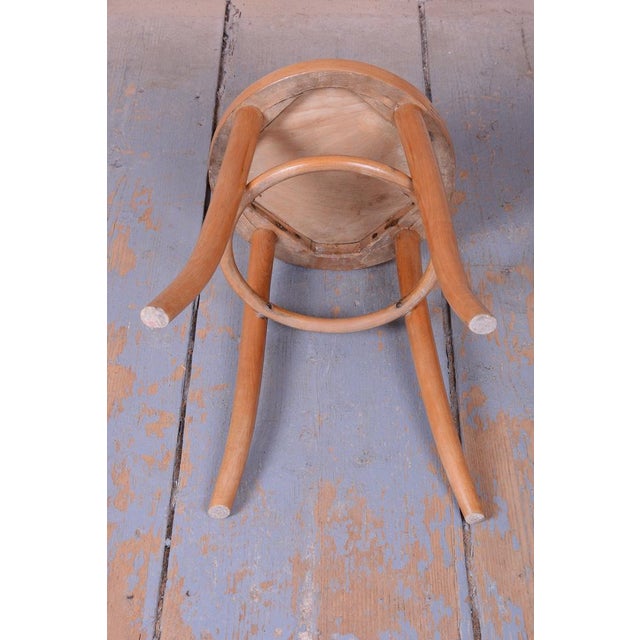 Wood Mid-Century Stool in Sold Beech and Plywood, Czech, 1950s For Sale - Image 7 of 8