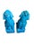 Set of 2, 1970s Blue Foo Dog Guardian Lion Ceramics Set For Sale - Image 6 of 10